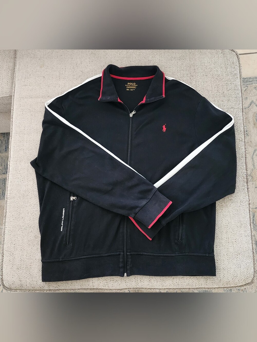 Polo Ralph Lauren Men's Full Zip Black Track XXL Jacket